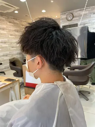 パーマ メンズ ザクザクレイヤー 🍀/ブリーチ/小田のヘアスタイル