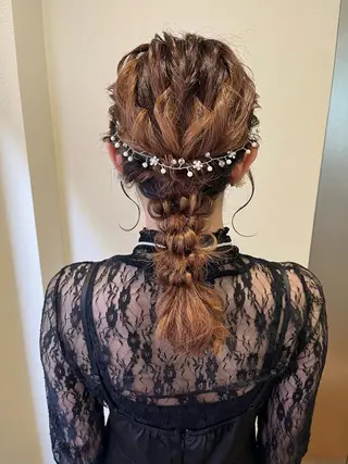 ミディアム ヘアアレンジ サソウ ユリエ🥥のヘアスタイル