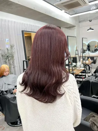 セミロング カラー ブリーチ/ベージュ 💕/momoaのヘアスタイル