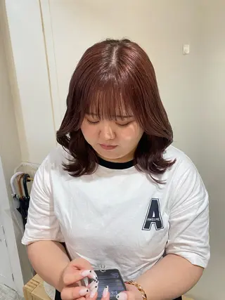 ミディアム カラー ヘアアレンジ ボブ /ニュアンス/ satomi🧸💖のヘアスタイル