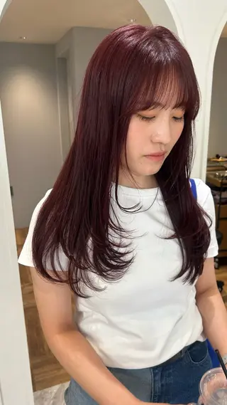 ロング カラー じゅわっと暖色カラー 🍊Moemiのヘアスタイル