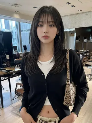 ロング カラー SHION/銀座 まとまるカット🩵のヘアスタイル