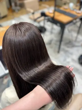 セミロング カラー 新宿透明感カラー 髪質改善/吉川怜奈のヘアスタイル