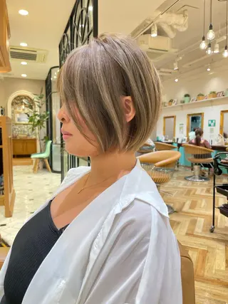 ショート レイヤー/韓国ヘア 縮毛矯正🫧鈴木颯のヘアスタイル