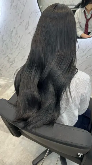 ロング 韓国パーマ 美容師 和田爽良のヘアスタイル