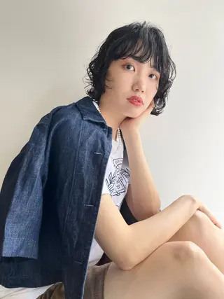 ショート パーマ haco所属・🌿haco / パーマ/ユリナ🕊️のヘアスタイル