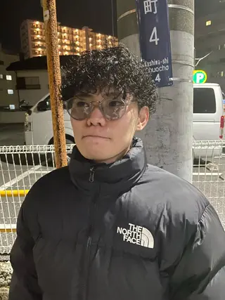 パーマ メンズ スパイキーパーマ 柏NO1 藤本葉のヘアスタイル