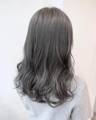 カラー 🦋透明感グレージュ /韓国レイヤー🦋のヘアスタイル