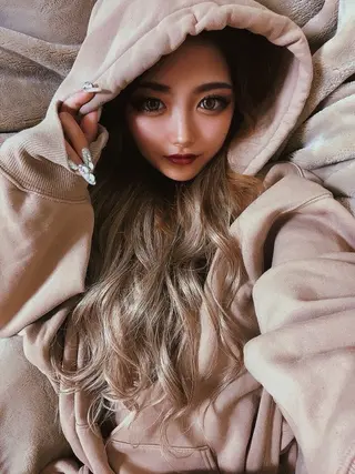 ロング RIN シールエクステのヘアスタイル