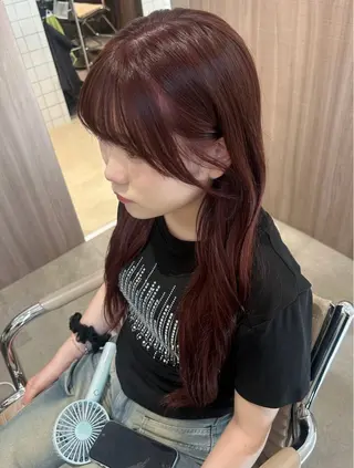 ロング カラー ヘアアレンジ Salowin原宿ash所属・‎透明感×艶髪 ‎🫒maki🎀のヘアスタイル