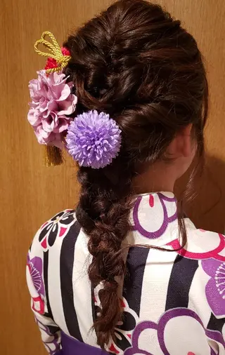 ロング ヘアアレンジ 黒田 かな子のヘアスタイル