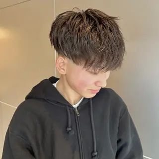 ミディアム パーマ メンズ メンズパーマ達人/ フェード/イツキのヘアスタイル