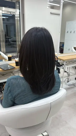 セミロング カラー 透明感カラー⭐️ Takumaのヘアスタイル