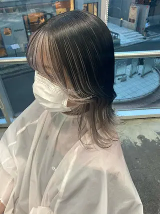 ミディアム カラー 💗💗韓国レイヤー yu-ki💗💗のヘアスタイル