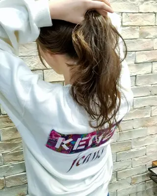 ロング カラー sky所属・くわやま まさきのヘアスタイル