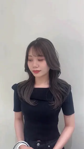 ロング カラー 💖大人韓国ヘア💖 韓国艶カラー【銀座】のヘアスタイル