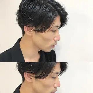 ショート パーマ ヘアアレンジ メンズ 嶋佐 昌大 シマサマオのヘアスタイル