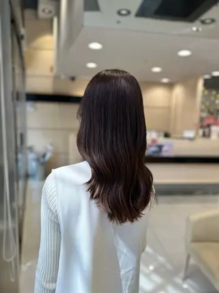 ミディアム カラー クロスパーマ/うる艶 カラー/Kurumiのヘアスタイル