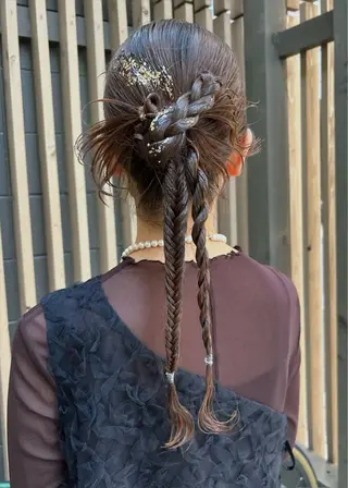 セミロング BROUN®所属・江坂カットモデル nacaのヘアスタイル