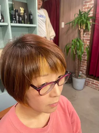 ショート カラー SALON DE HANOKA所属・佐藤 典子のヘアスタイル