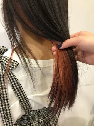 セミロング カラー hina☺︎ 髪質改善/ストレートのヘアスタイル