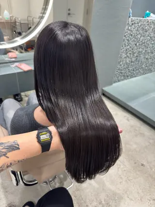 セミロング カラー 立川/ブリーチ/ 髪質改善/西川翔真のヘアスタイル