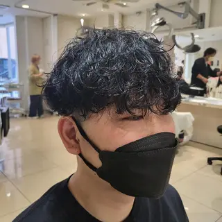 ショート パーマ メンズ 社内カット講師・店長 菅原賢一のヘアスタイル