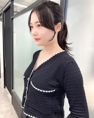 セミロング 韓国レイヤーカット 髪質改善▫️水野有真のヘアスタイル