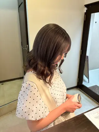 ミディアム カラー hair salon charme大賀彩矢のヘアスタイル