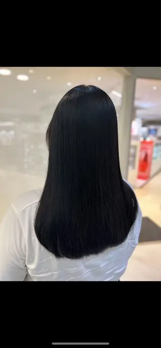 セミロング パーマ 縮毛矯正/髪質改善/ 艶髪ササキナツミのヘアスタイル