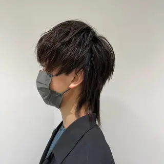 メンズ 【シャドウパーマ センターパート】義心のヘアスタイル