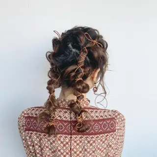 セミロング ヘアアレンジ 古沢 みづきのヘアスタイル