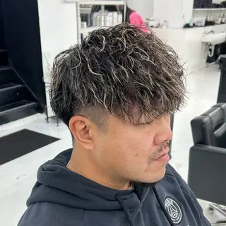 ショート カラー パーマ メンズ 【メンズパーマ特化】 🍏網中勇喜のヘアスタイル