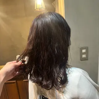 ミディアム パーマ ハイトーン/艶感 ୨୧ RISAKOのヘアスタイル