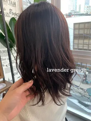 ミディアム カラー パーソナルカラー 藤本夢のヘアスタイル