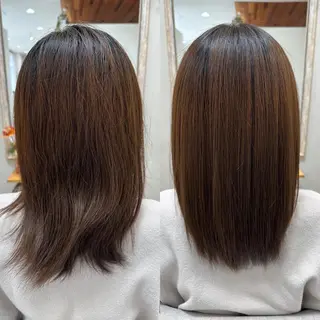 セミロング カラー パーマ 池田 雄太 ✨美髪縮毛矯正✨のヘアスタイル