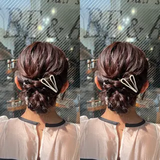 セミロング ヘアアレンジ ハイライト/レイヤー /ハイトーン/AOIのヘアスタイル