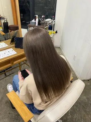 ロング カラー 透明感ワンカラー梅田 ダブルカラー/川上のヘアスタイル