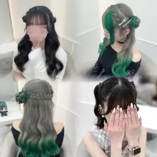 ヘアアレンジ 🎀ちゃんりお🎀 /ブリーチなしカラーのヘアスタイル