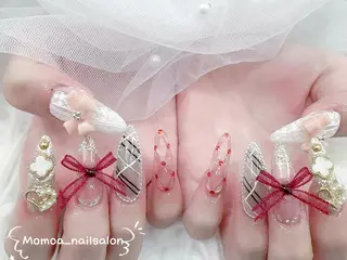 ネイル MoMoA Nail ネイル長さ出し専門店のネイルデザイン