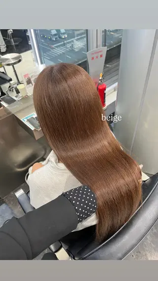 セミロング カラー ヘアアレンジ ハイトーン/透明感 髪質改善/rinaのヘアスタイル