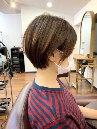 ショート 縮毛矯正/ショート/ レイヤー/畑中正敏のヘアスタイル