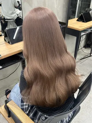 ロング カラー ヘアアレンジ 韓国/ハイトーン/ ボブ🎀MIKU🎀のヘアスタイル