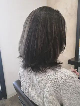 ミディアム カラー sepiage trois所属・酒井 亜希のヘアスタイル