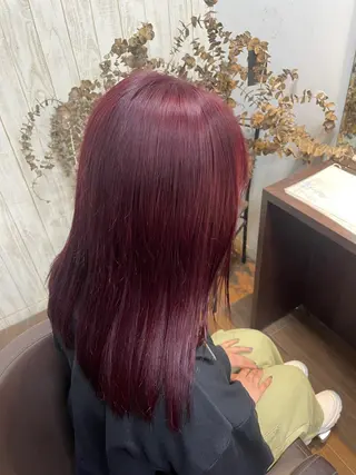 セミロング カラー kaho/推しカラー /ブリーチ/エクステのヘアスタイル