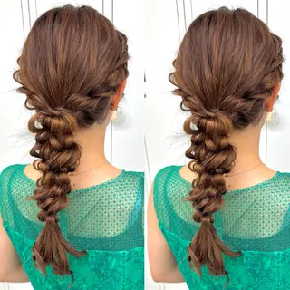 ロング ヘアアレンジ ヘアメ🎀エクステ 🪽横浜/しほ🧸のヘアスタイル