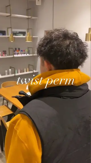 パーマ メンズ 門間 ユリのヘアスタイル