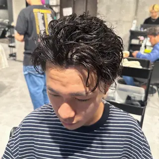 ショート パーマ ヘアアレンジ メンズ NEXT NEO所属・メンズヘア静岡 ✂︎Ryuheiのヘアスタイル