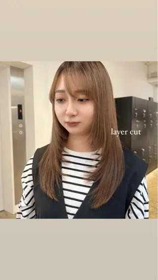 ロング カラー Haruka 🎀暖色カラーのヘアスタイル