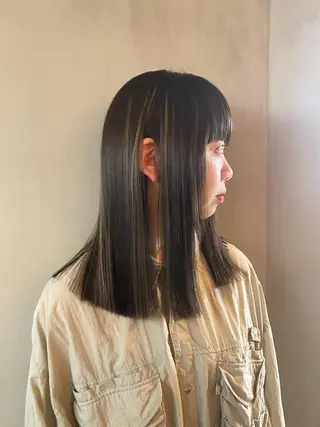 セミロング カラー Agu  hair rupia 金沢店所属・金沢美容室/ 艶髪/夜営業/JINのヘアスタイル